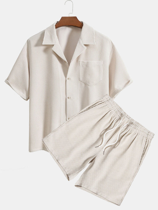 Léon Corduroy Summerset | Hemd und Shorts