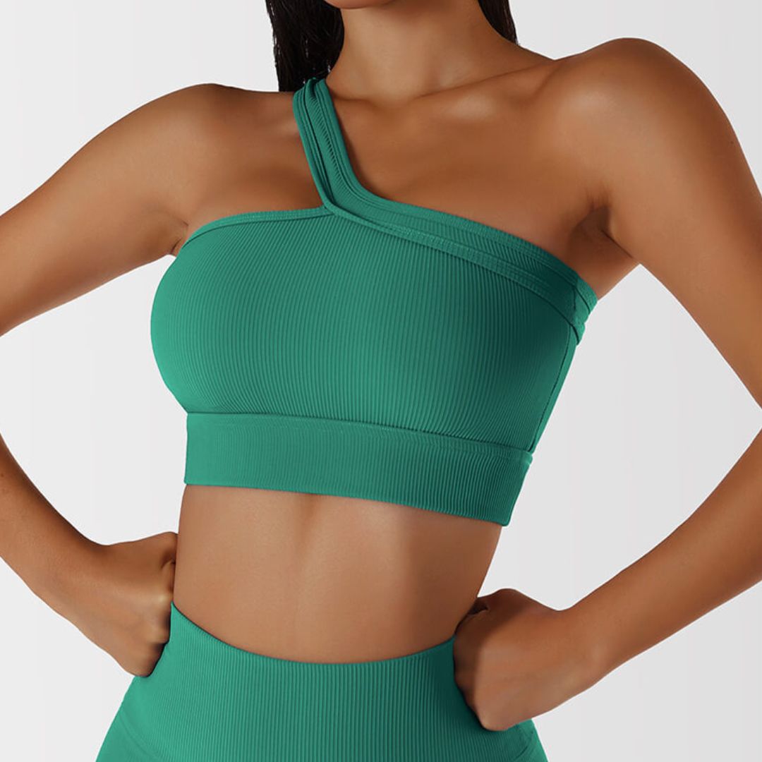 Trixi - Asymmetrisches Geripptes Crop-Top