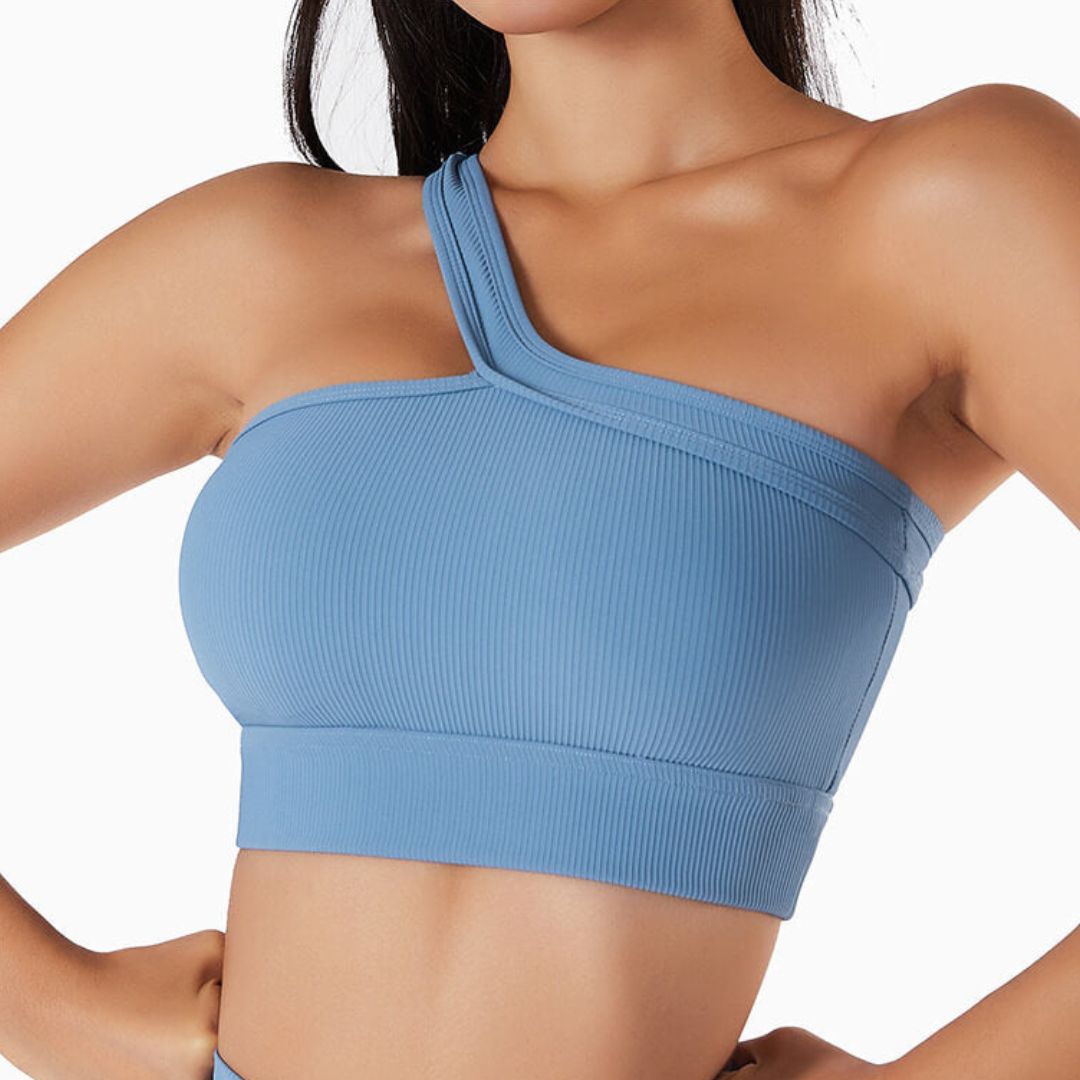 Trixi - Asymmetrisches Geripptes Crop-Top