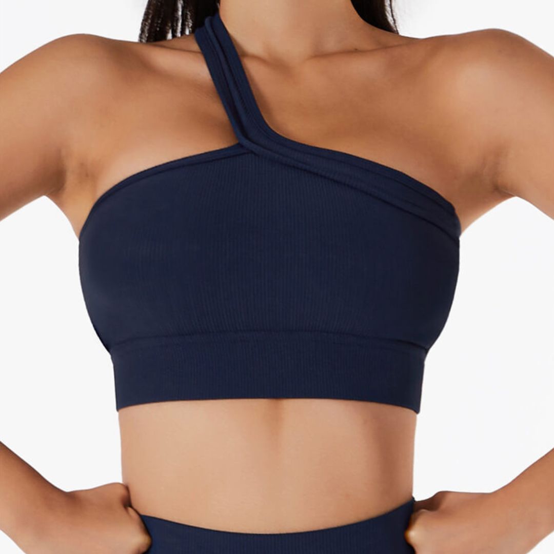 Trixi - Asymmetrisches Geripptes Crop-Top