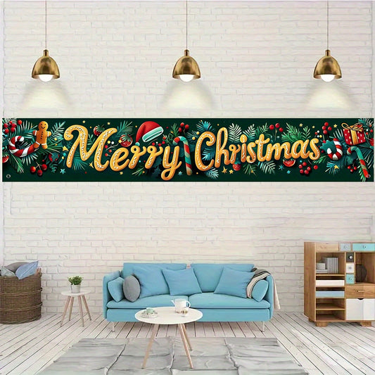 BannerJoy - Festliches Outdoor-Weihnachtsbanner für Gärten