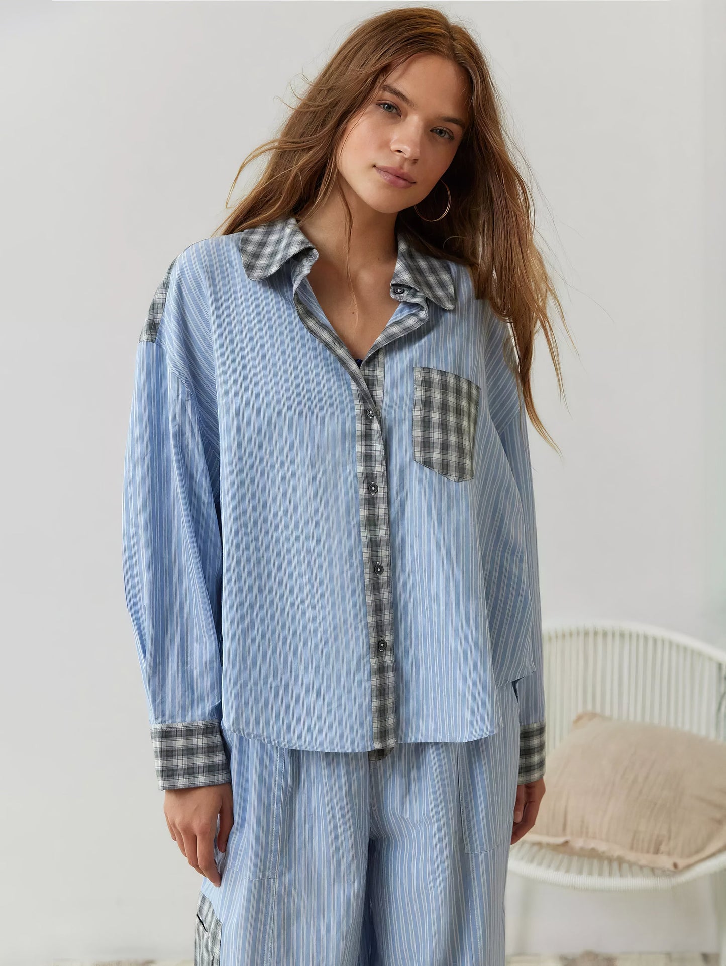 Beate - Patchwork-Pyjama-Set für Damen