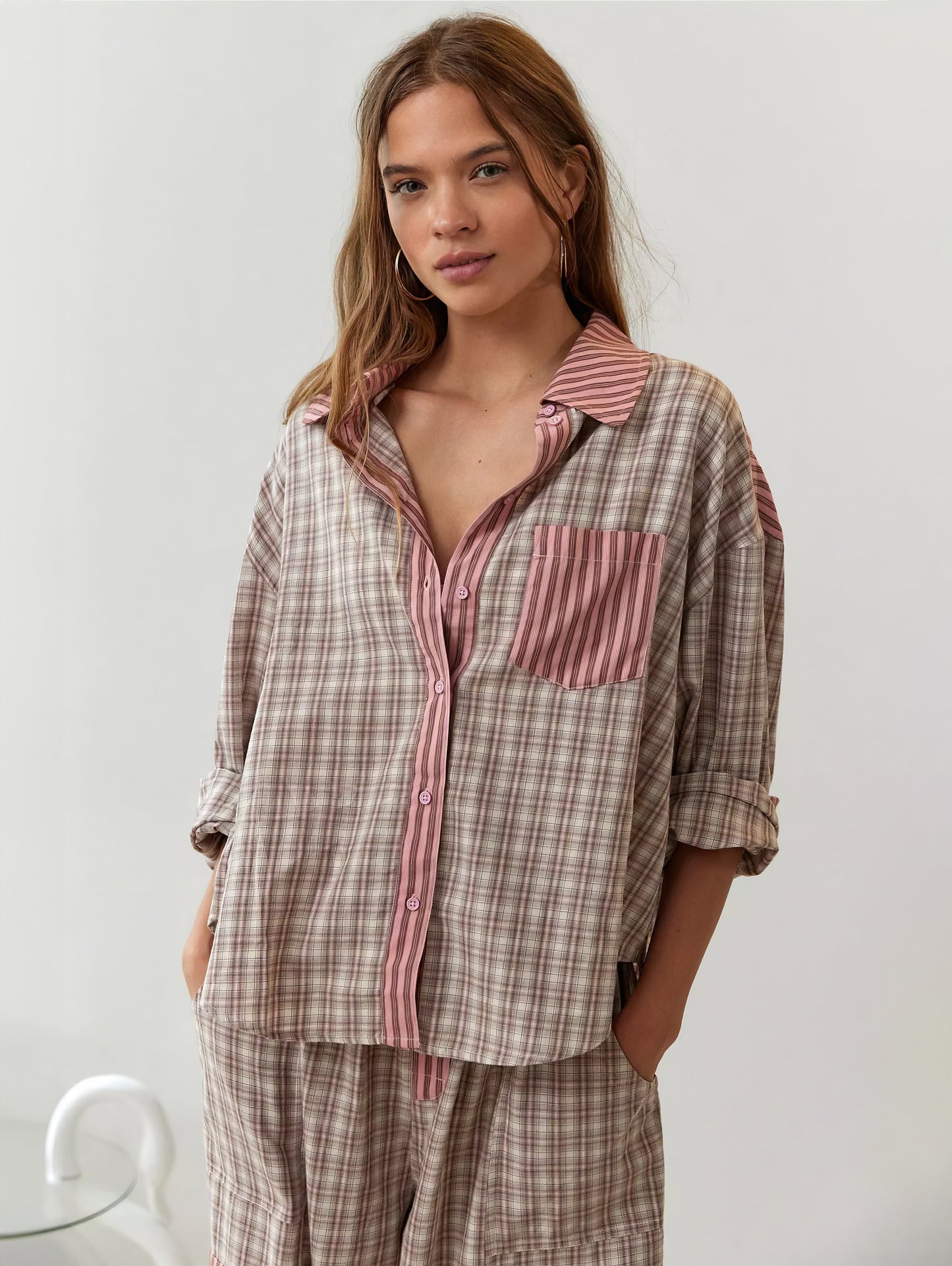 Beate - Patchwork-Pyjama-Set für Damen