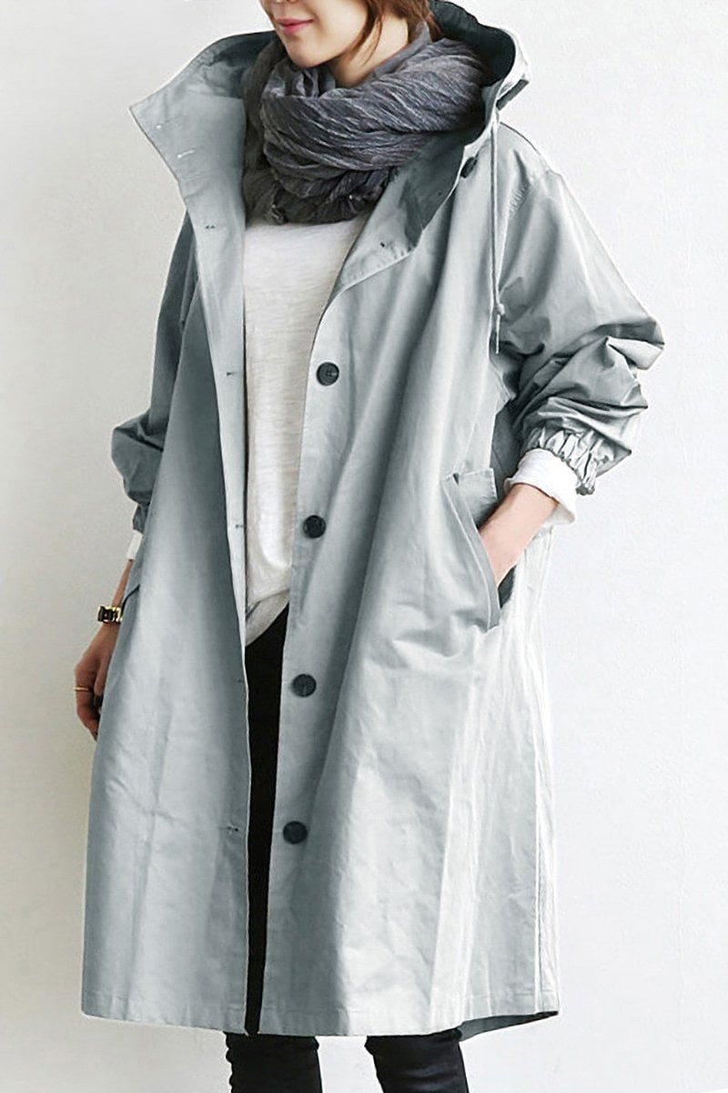 Miriam – Wasserdichter Trenchcoat mit Kapuze