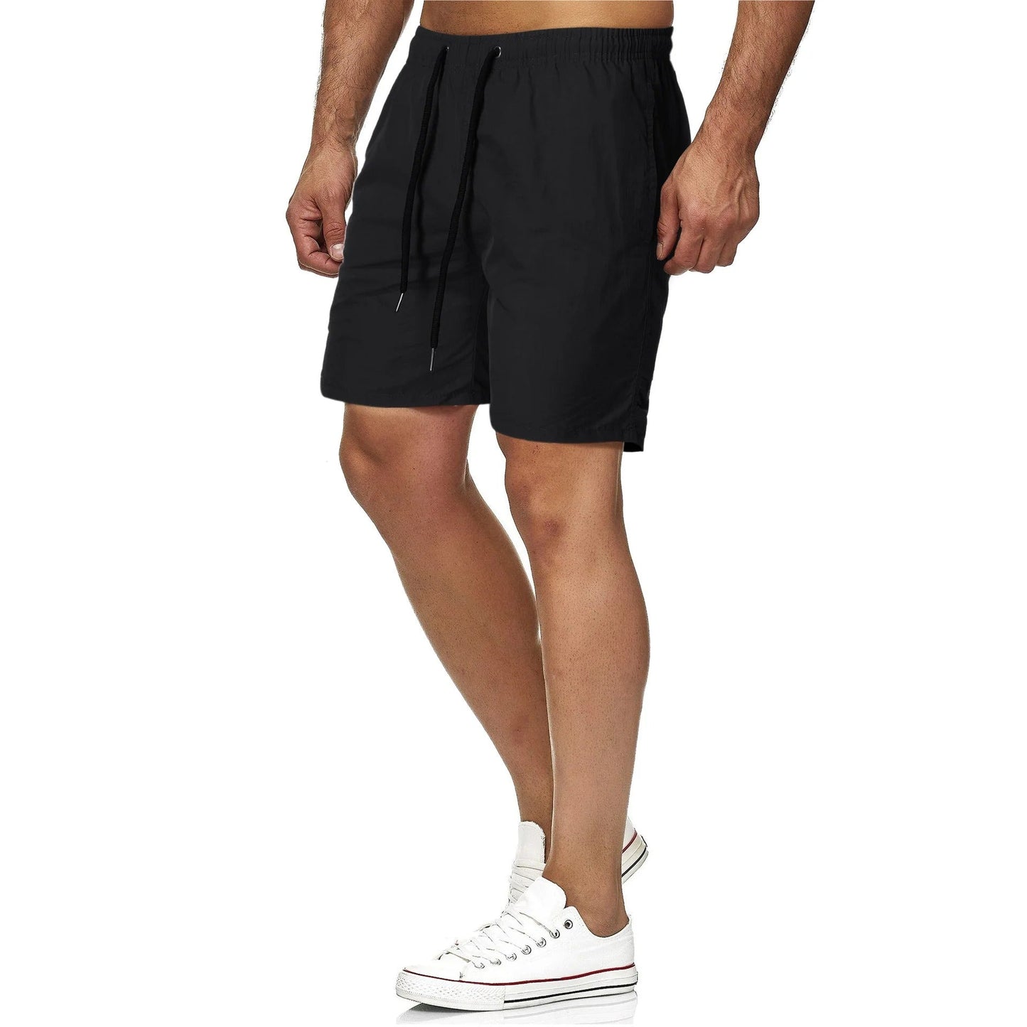 Dieter - Schnelltrocknende einfarbige Fitness Herren Badeshorts