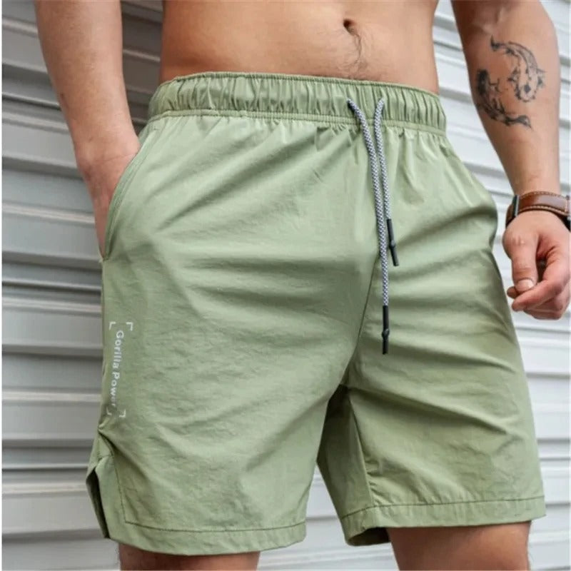 Bruno - Effen Farbe Atmungsaktive Herren Badeshorts mit Kordelzug