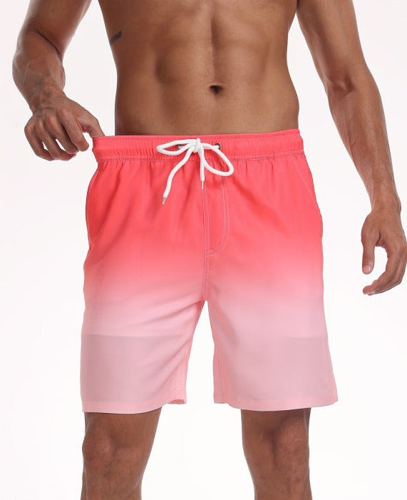 Hartwin - Elastische Taille Effen Atmungsaktive Herren Badeshorts