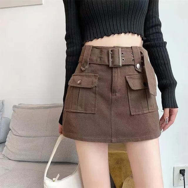 Lilly - Hochgeschnittener Skort mit Utility-Taschen