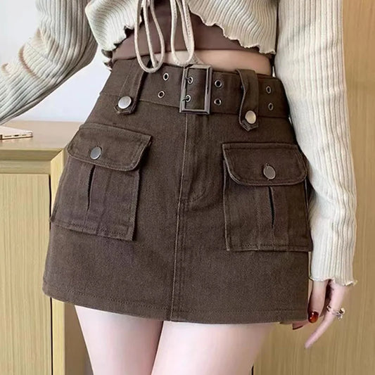 Lilly - Hochgeschnittener Skort mit Utility-Taschen