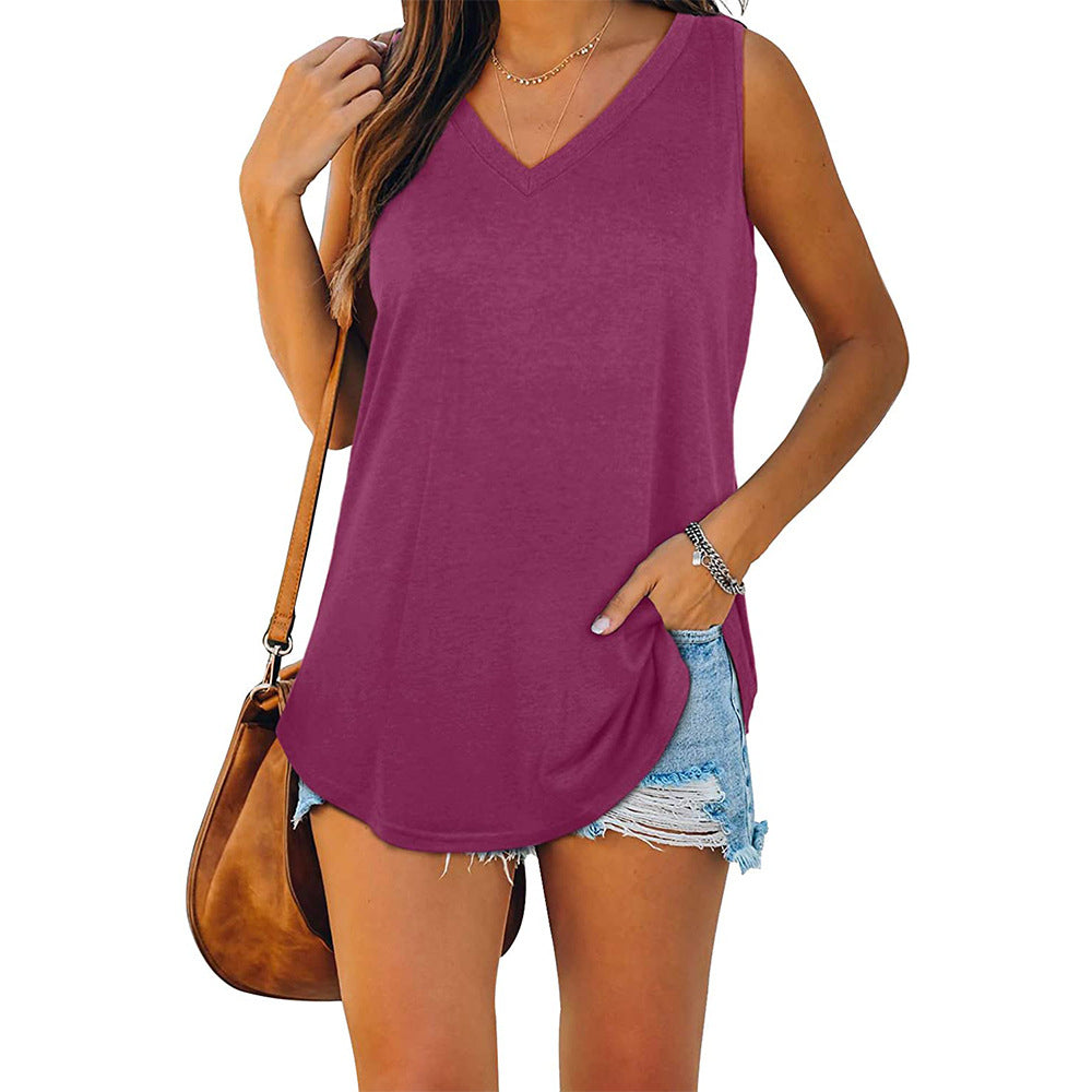 Leni - Mckayla Jersey V-Ausschnitt Tank-Top