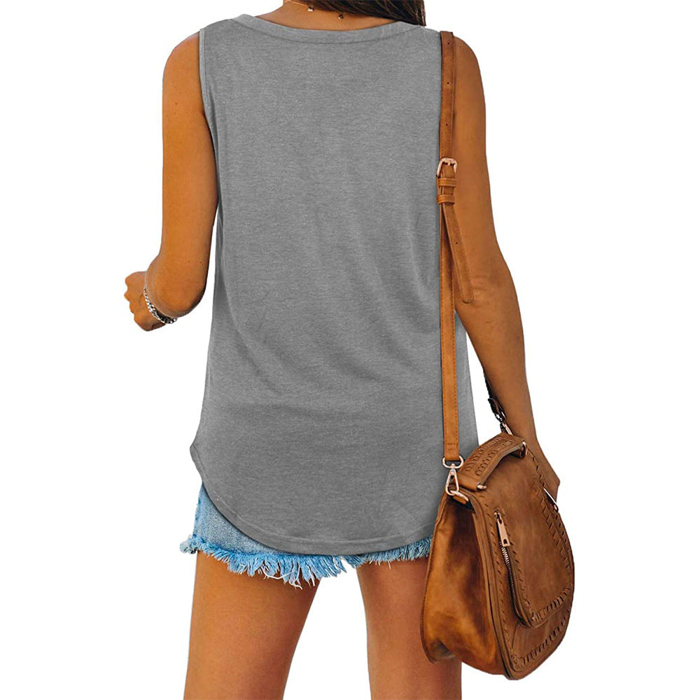 Leni - Mckayla Jersey V-Ausschnitt Tank-Top