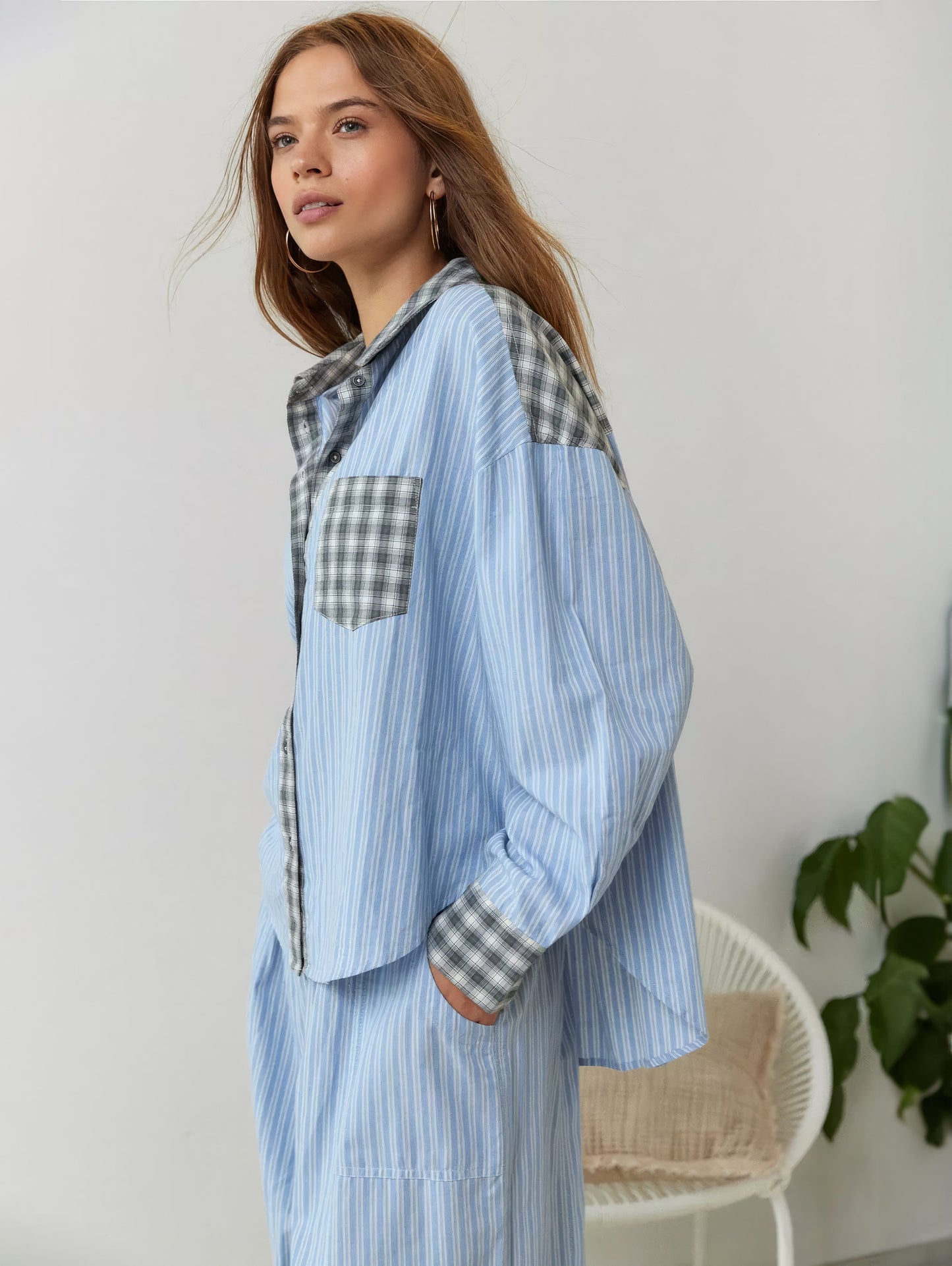 Beate - Patchwork-Pyjama-Set für Damen