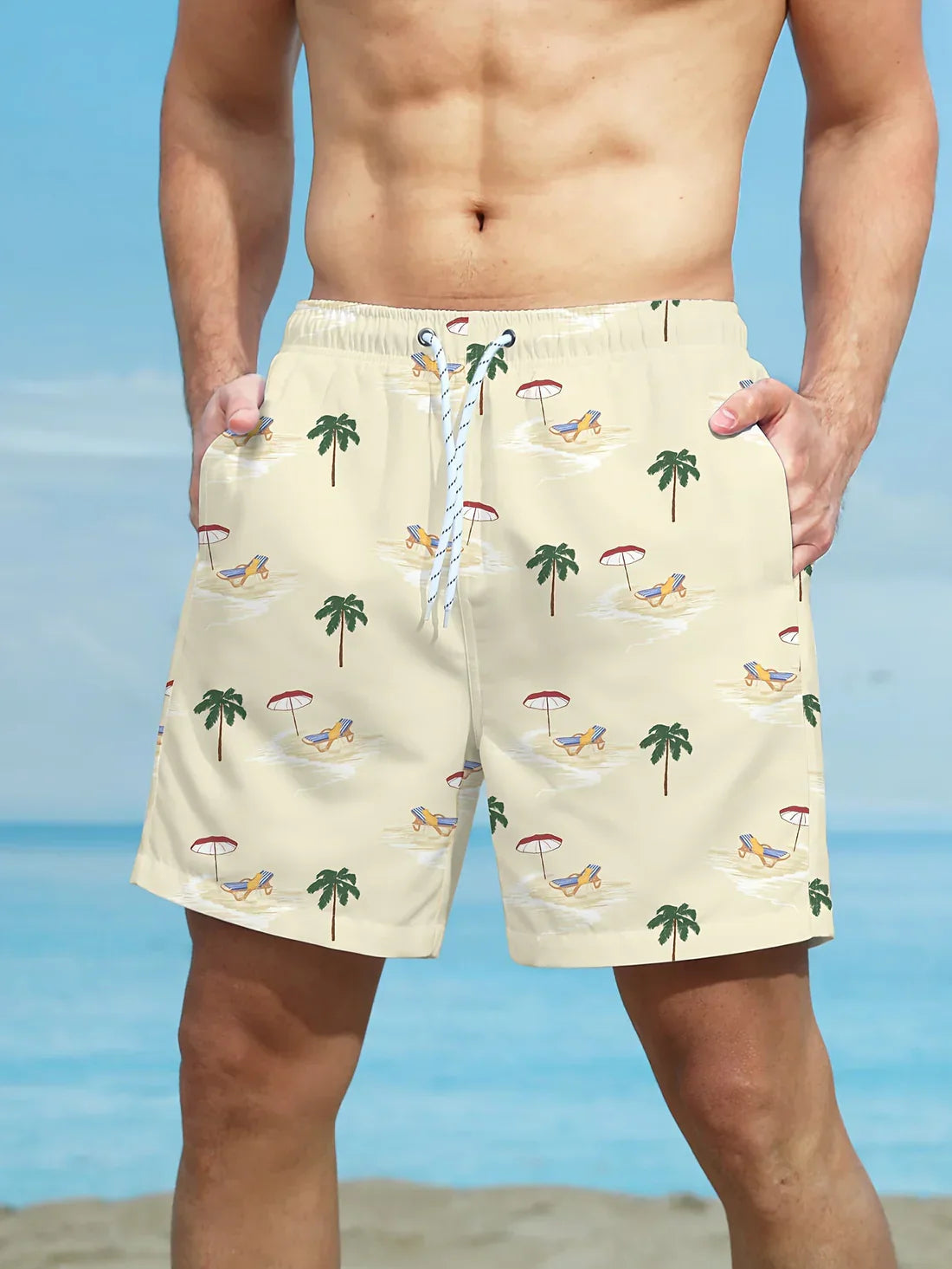 Sabine - Strandshorts mit Palmenmuster