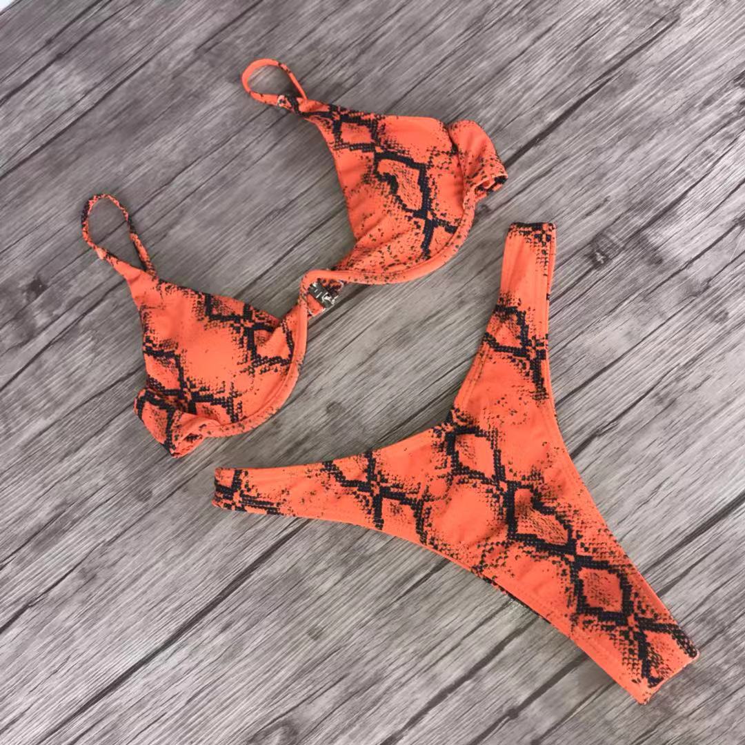 Karin - Zweiteiliger Bikini mit Animal-Print