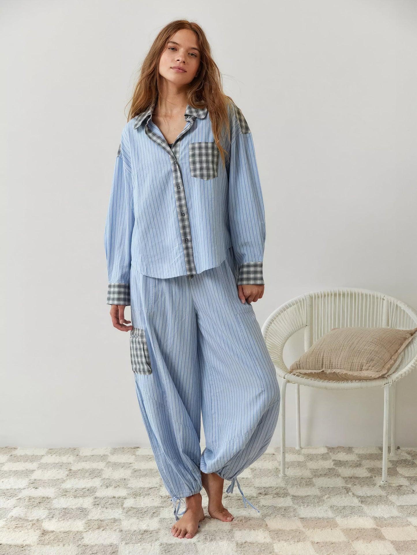 Beate - Patchwork-Pyjama-Set für Damen