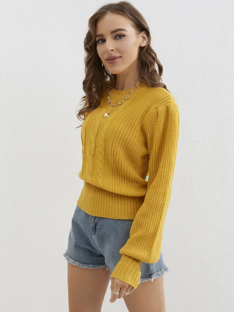 Lara - Pullover mit Twist-Muster und Rundhalsausschnitt