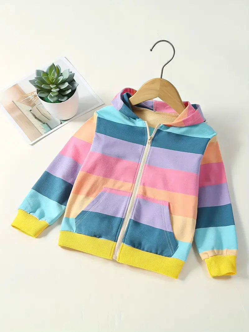 Lina - Kinder Regenbogen-Kapuzenjacke