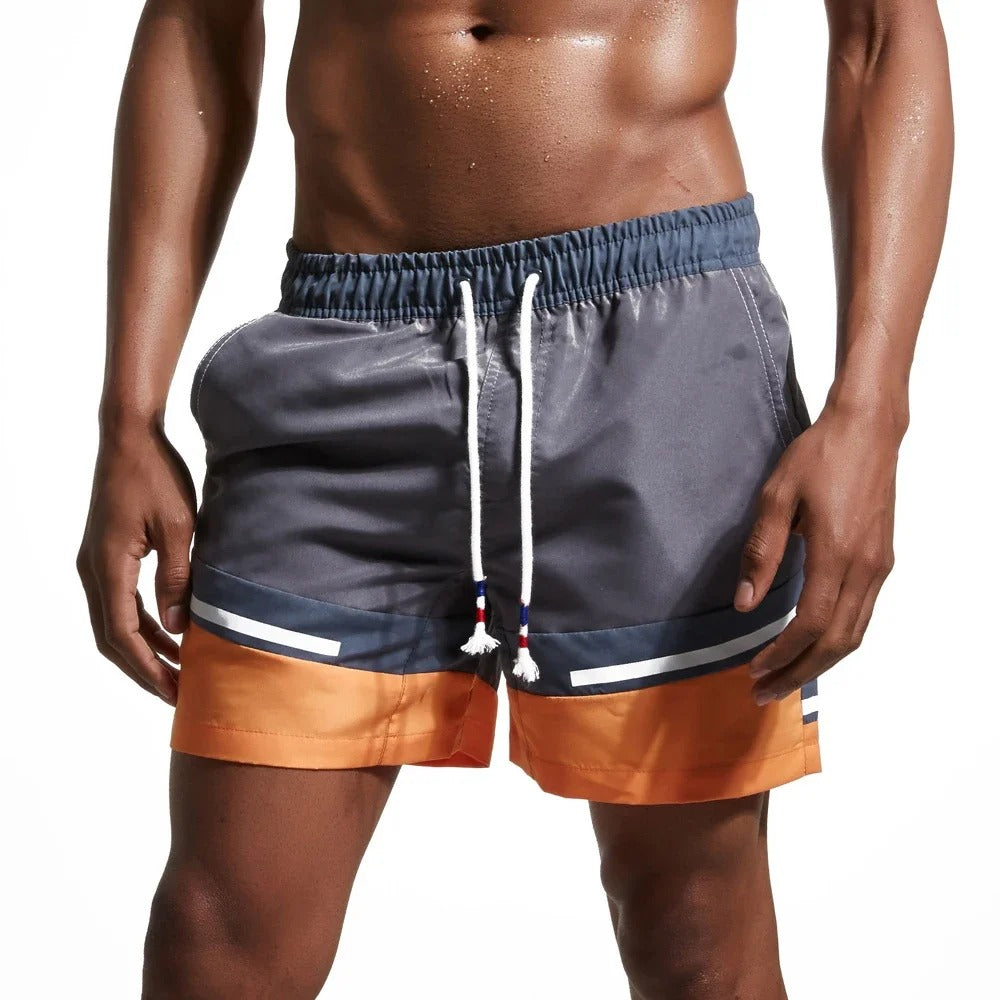 Henry - Herren Badeshorts mit Kachelmuster und Farbblockdesign