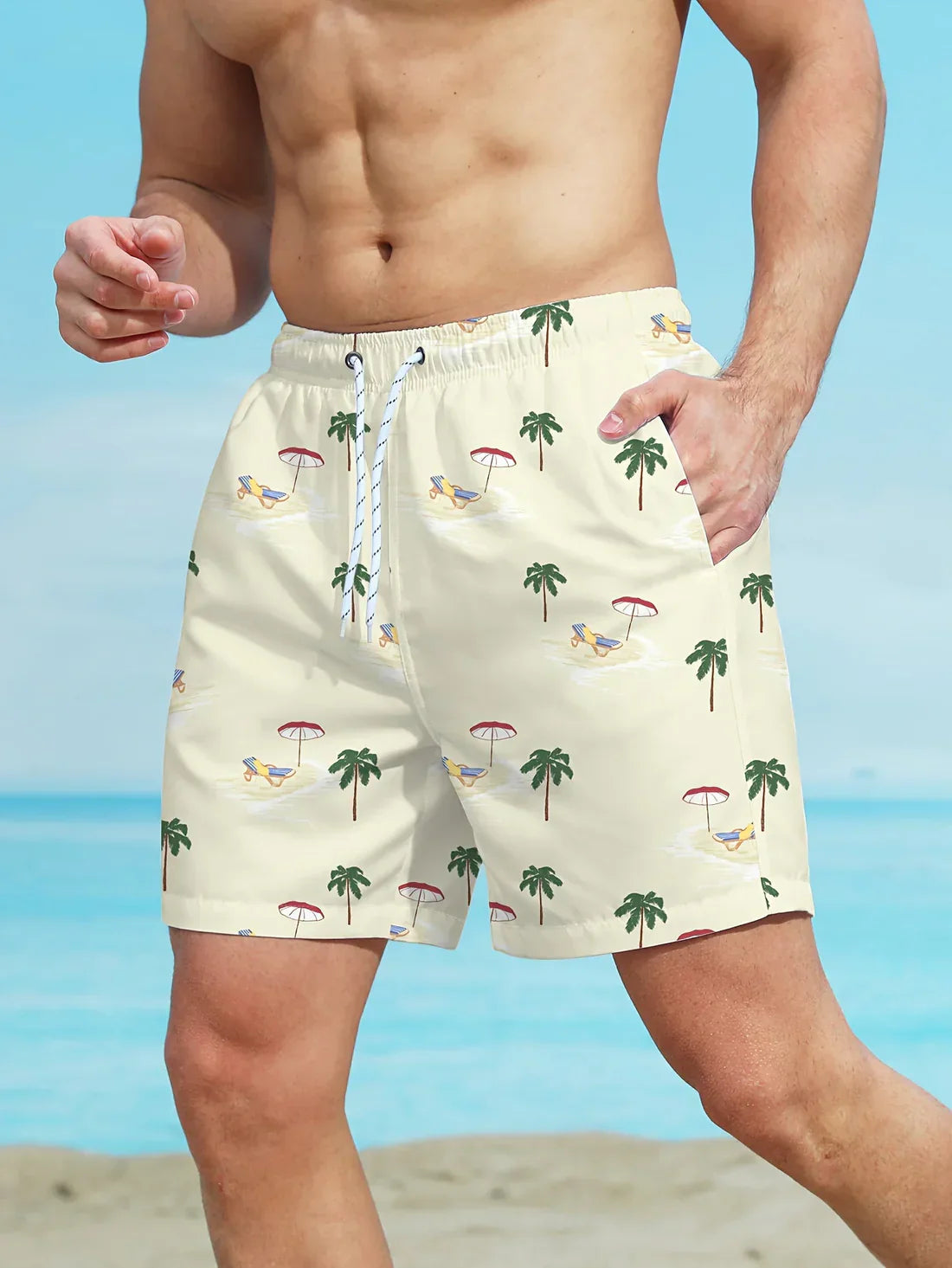 Sabine - Strandshorts mit Palmenmuster