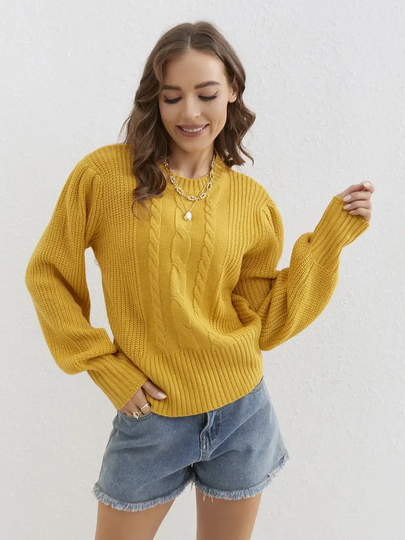 Lara - Pullover mit Twist-Muster und Rundhalsausschnitt