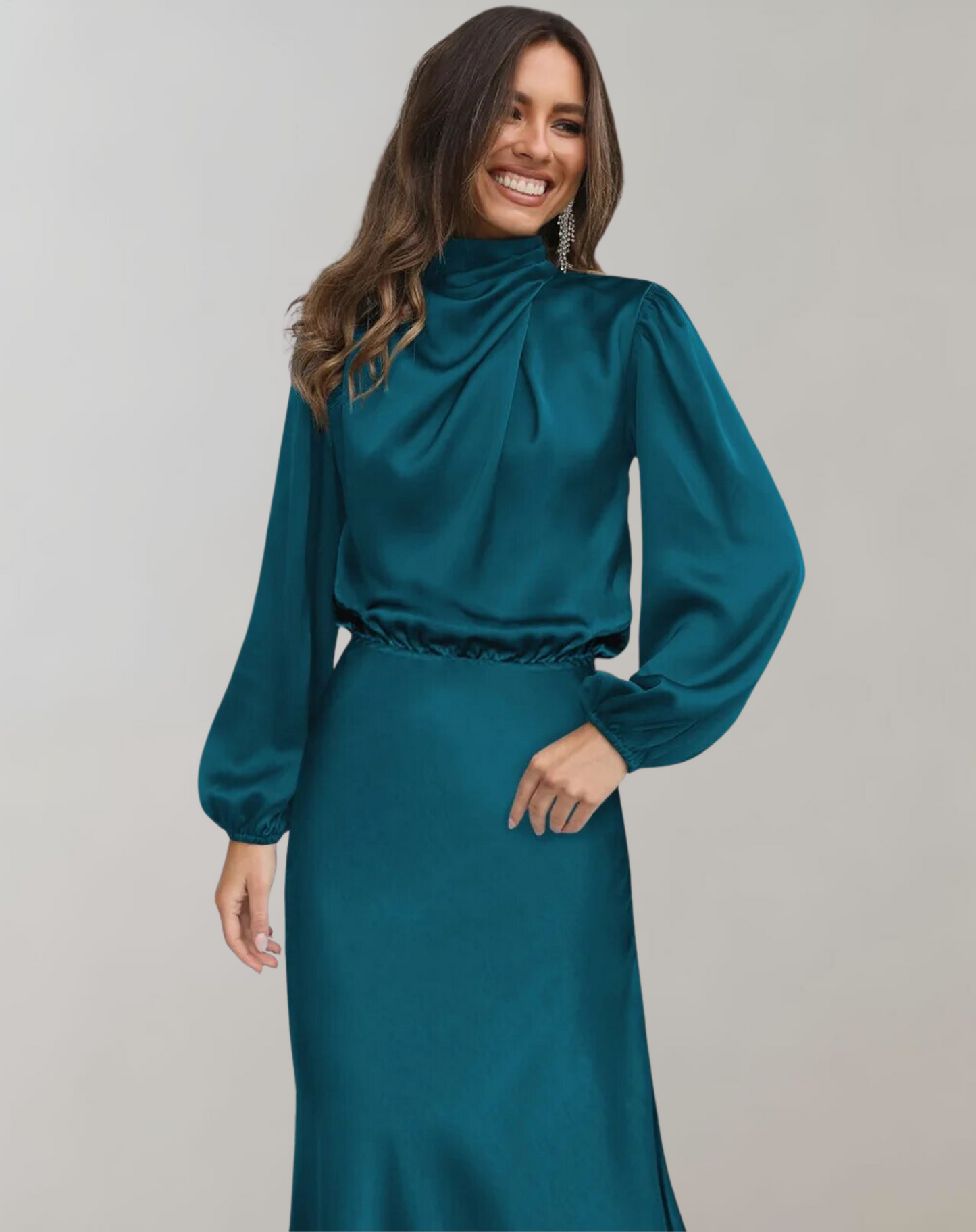 Christa - Kleid mit Satinärmeln