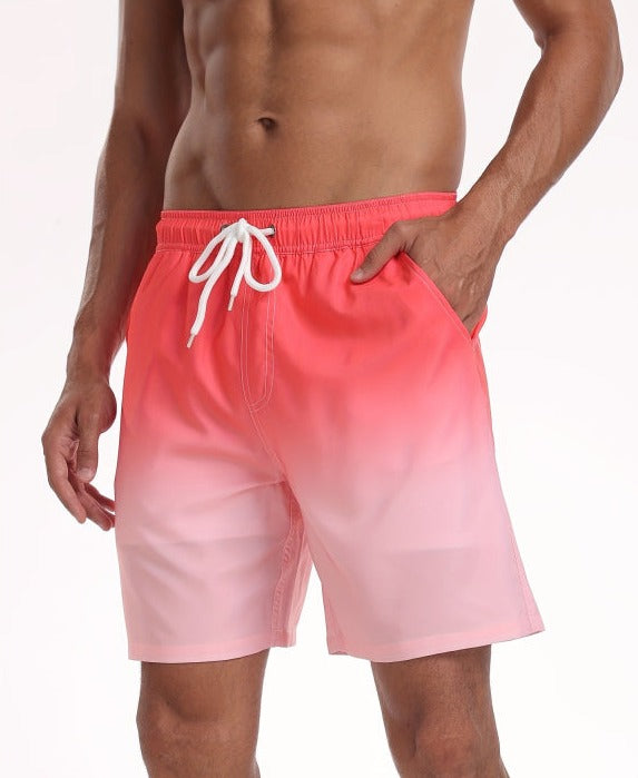 Hartwin - Elastische Taille Effen Atmungsaktive Herren Badeshorts