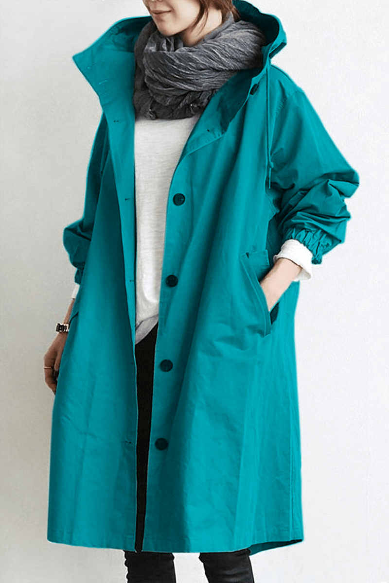 Miriam – Wasserdichter Trenchcoat mit Kapuze