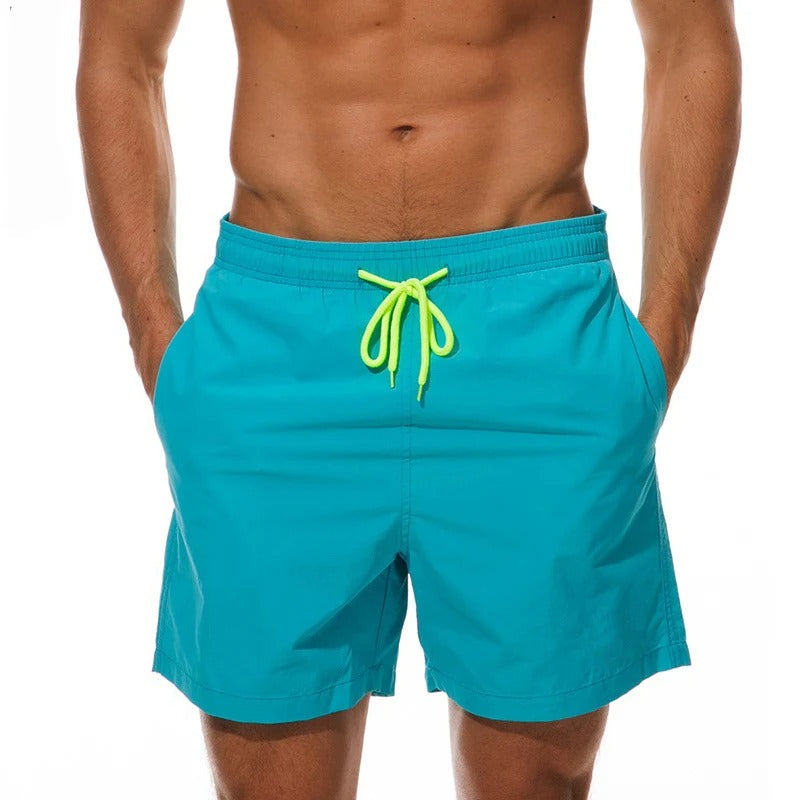 Gregor - Effen Farbe Herren Badeshorts im Strandstil