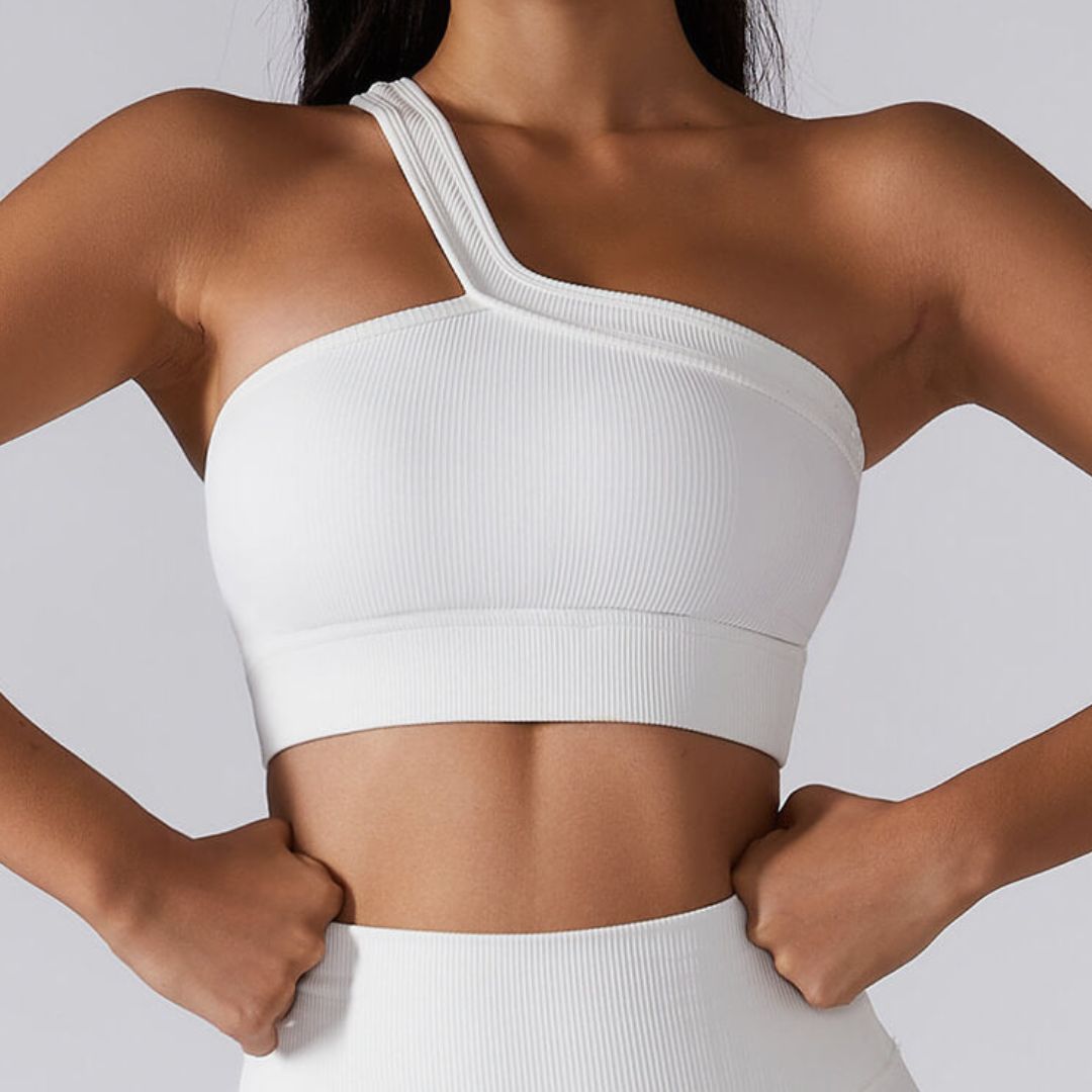 Trixi - Asymmetrisches Geripptes Crop-Top