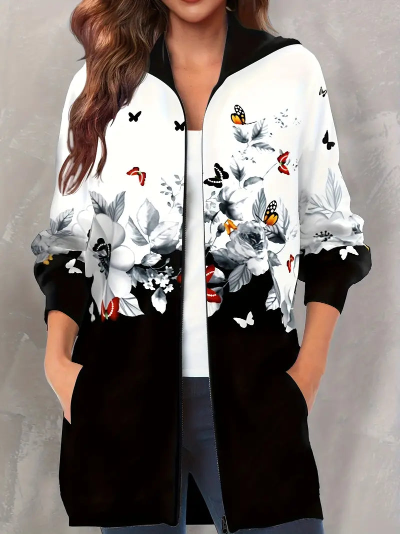 Karina - Schmetterlings & Blumen Hoodie