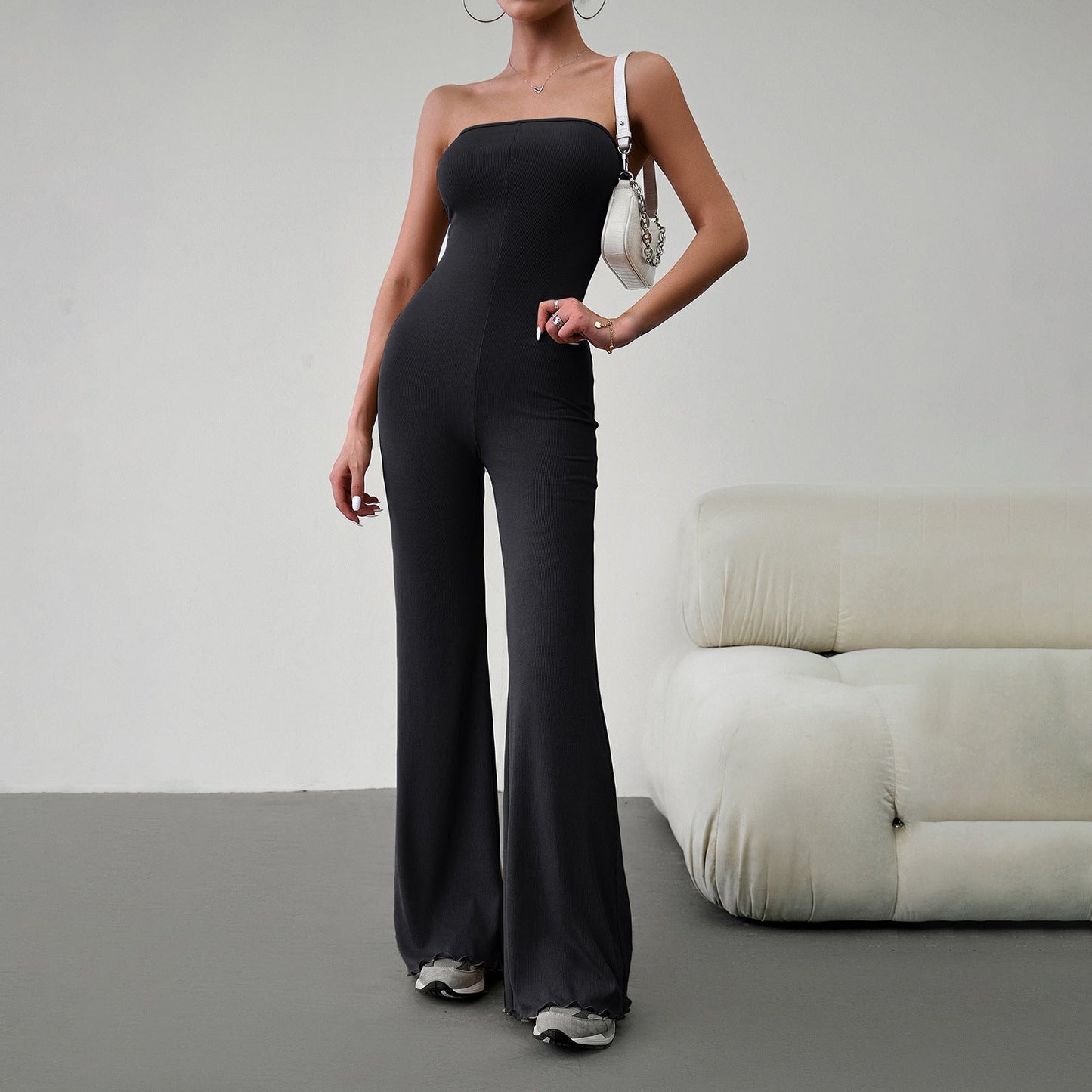 Wilhelmina - Eleganter, schmal geschnittener Röhren-Jumpsuit