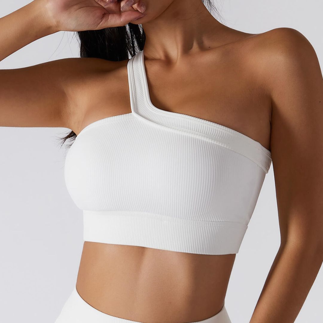 Trixi - Asymmetrisches Geripptes Crop-Top