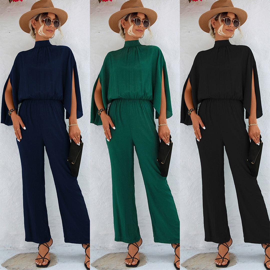 Elke - Langärmliger Jumpsuit mit Schlitz