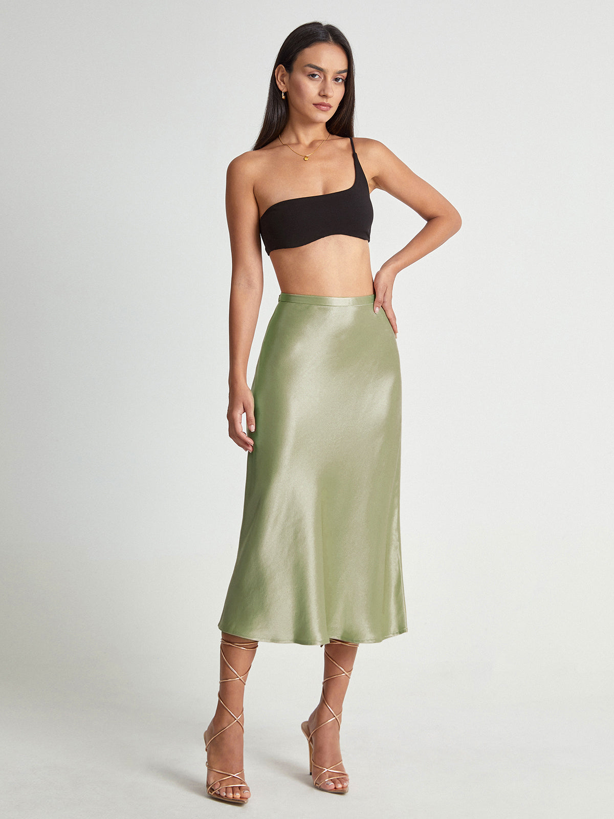 Priyanka - Satin Midirock Damen