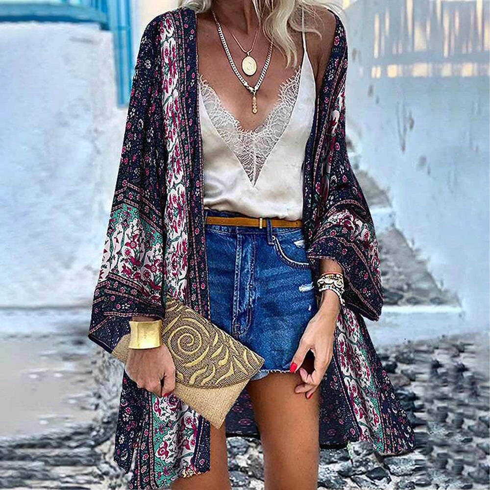 Mathilda - Überwurf im Boho-Kimono-Stil