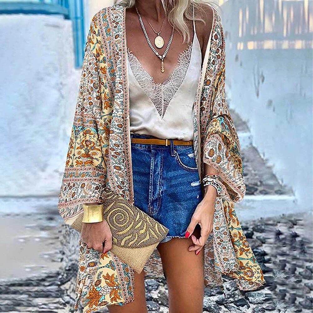 Mathilda - Überwurf im Boho-Kimono-Stil