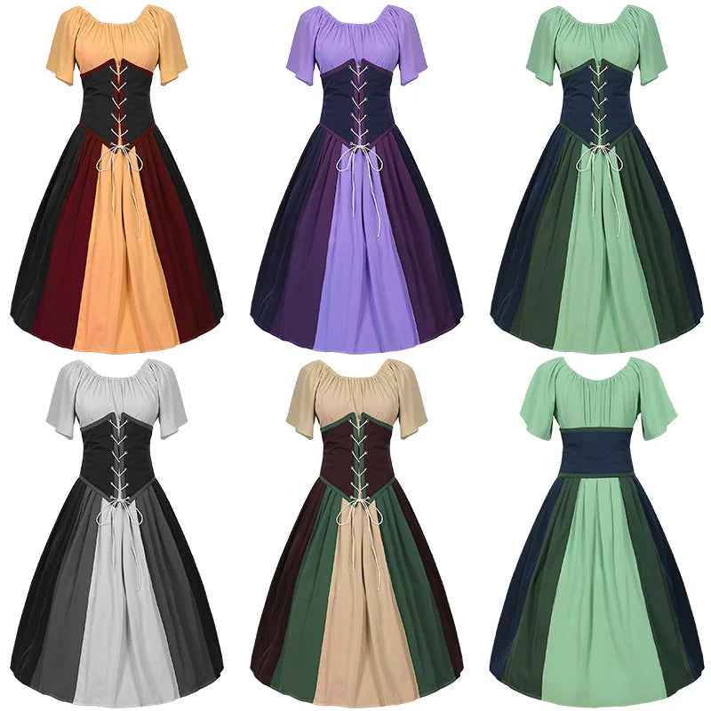 Vyctoria - Glorious Renaissance Kleid Frauen Mittelalter Gothic Lange Maxi Retro Vestido Viktorianischen Lace Up Paty Ballkleid