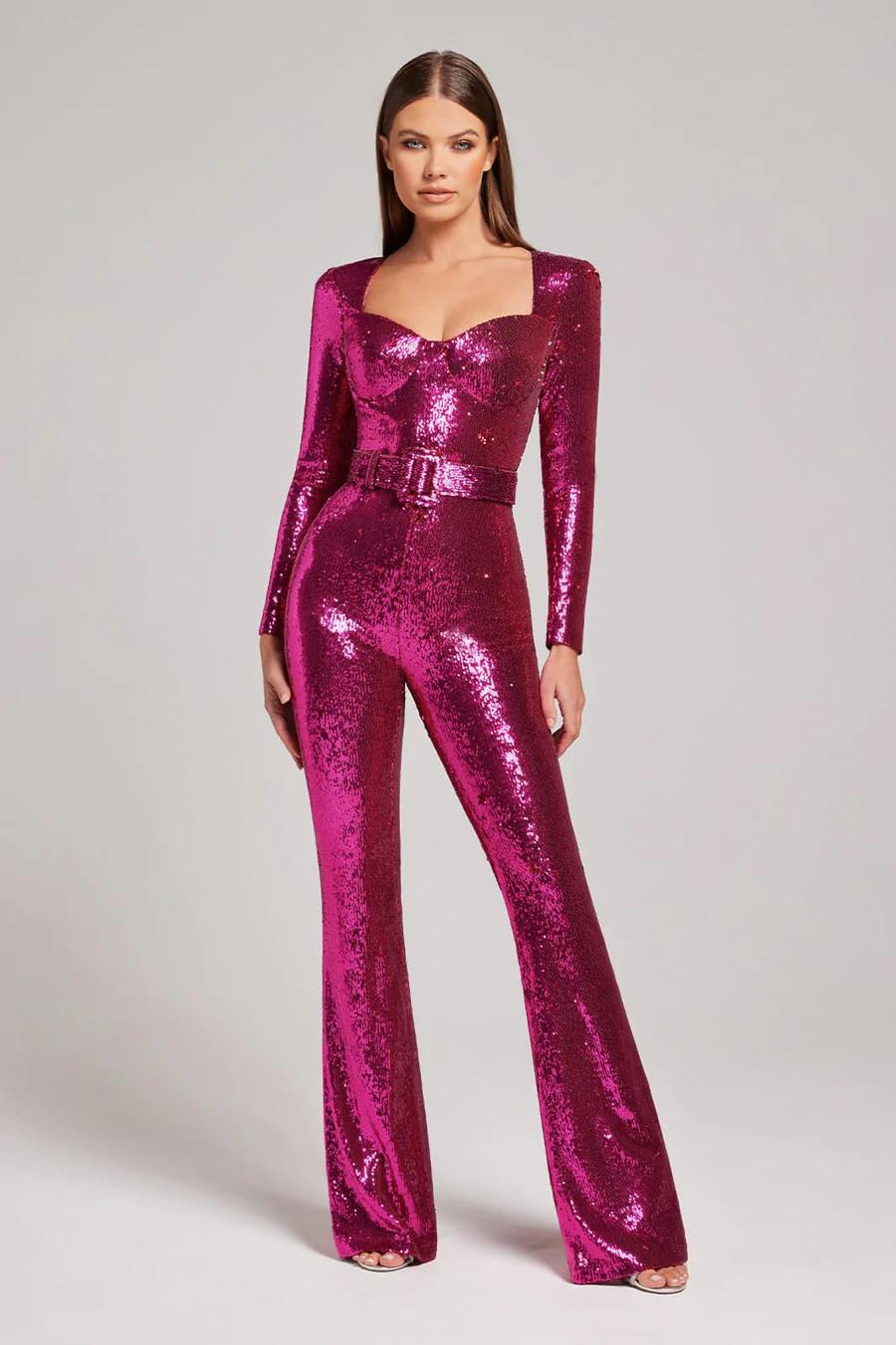 Lauryn - Damen Party-Jumpsuit mit Pailletten