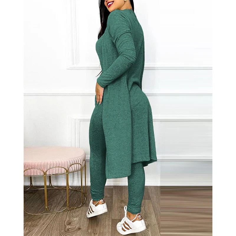 Alina 2-teiliger Jumpsuit - Der enge Leggings-Jumpsuit mit Jacke