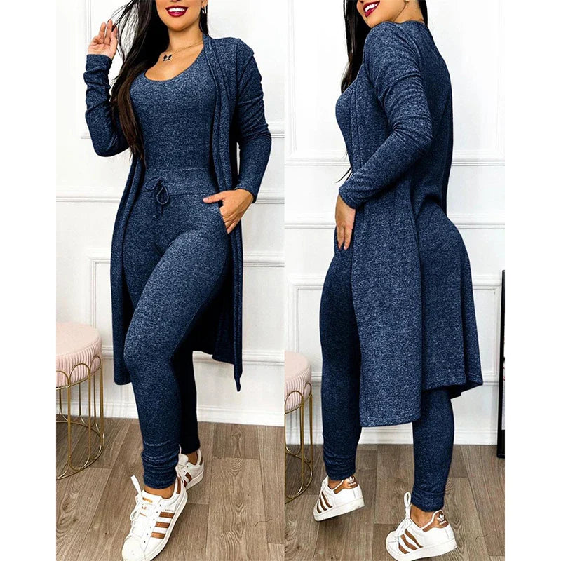 Alina 2-teiliger Jumpsuit - Der enge Leggings-Jumpsuit mit Jacke