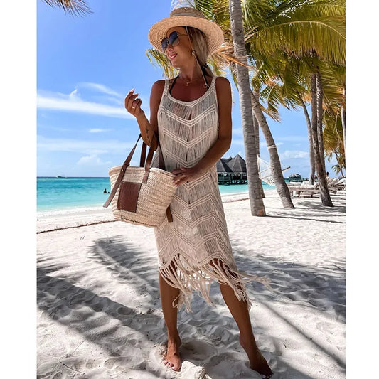 Sabrina - Macramé Boho Strandkleid