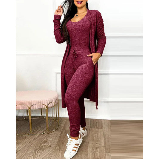 Alina 2-teiliger Jumpsuit - Der enge Leggings-Jumpsuit mit Jacke