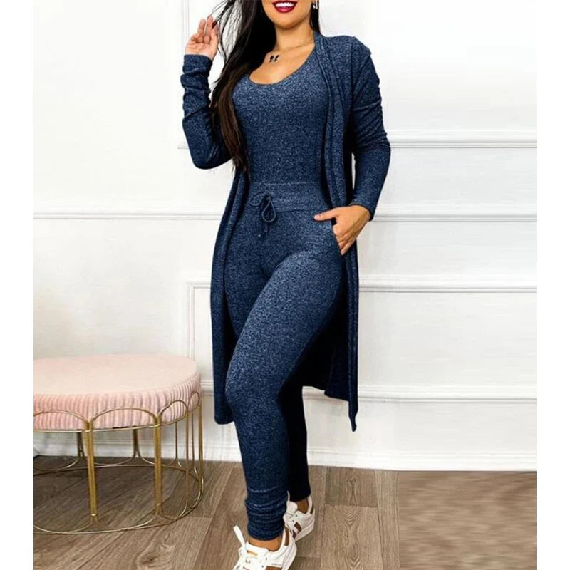 Alina 2-teiliger Jumpsuit - Der enge Leggings-Jumpsuit mit Jacke