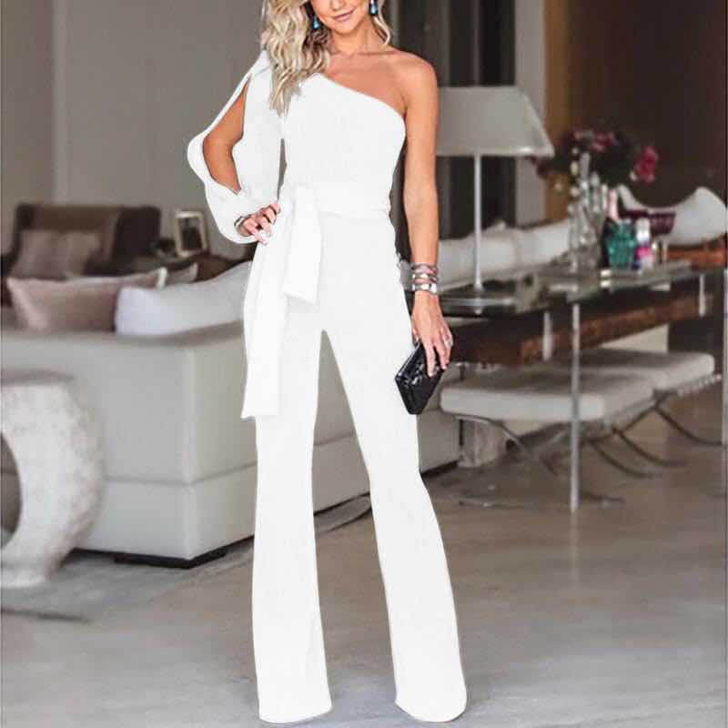 Hodge - Asymmetrischer formeller Jumpsuit mit langen Ärmeln