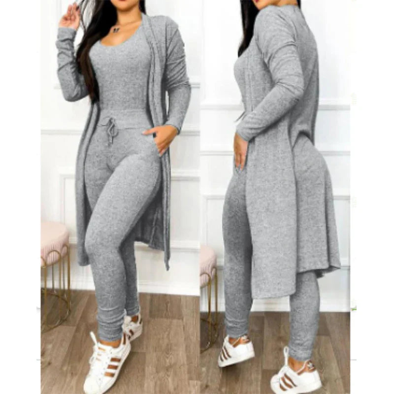 Alina 2-teiliger Jumpsuit - Der enge Leggings-Jumpsuit mit Jacke