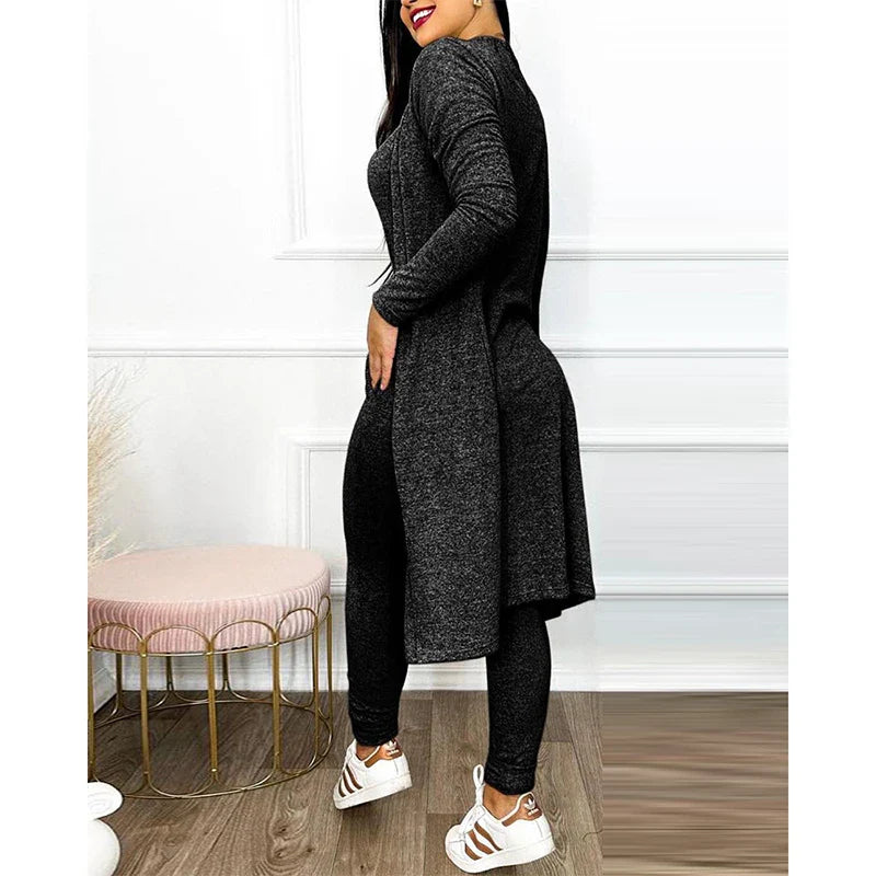 Alina 2-teiliger Jumpsuit - Der enge Leggings-Jumpsuit mit Jacke