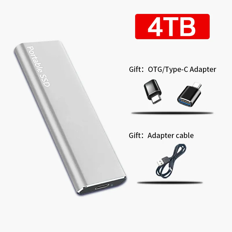 DataVault - Ultra dünne 4 TB Externe Festplatte | USB-C Harddisk