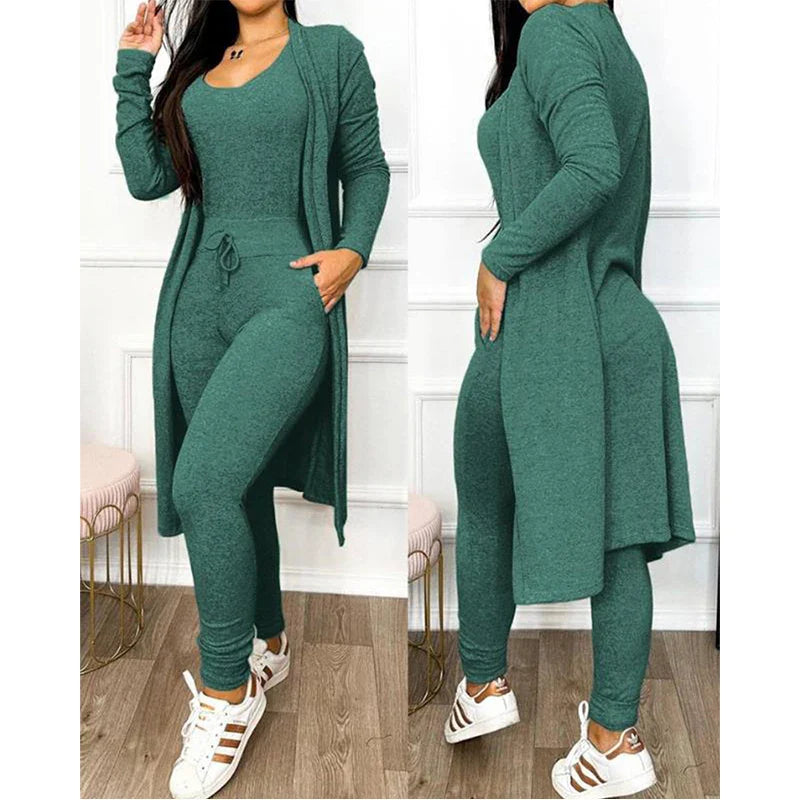 Alina 2-teiliger Jumpsuit - Der enge Leggings-Jumpsuit mit Jacke