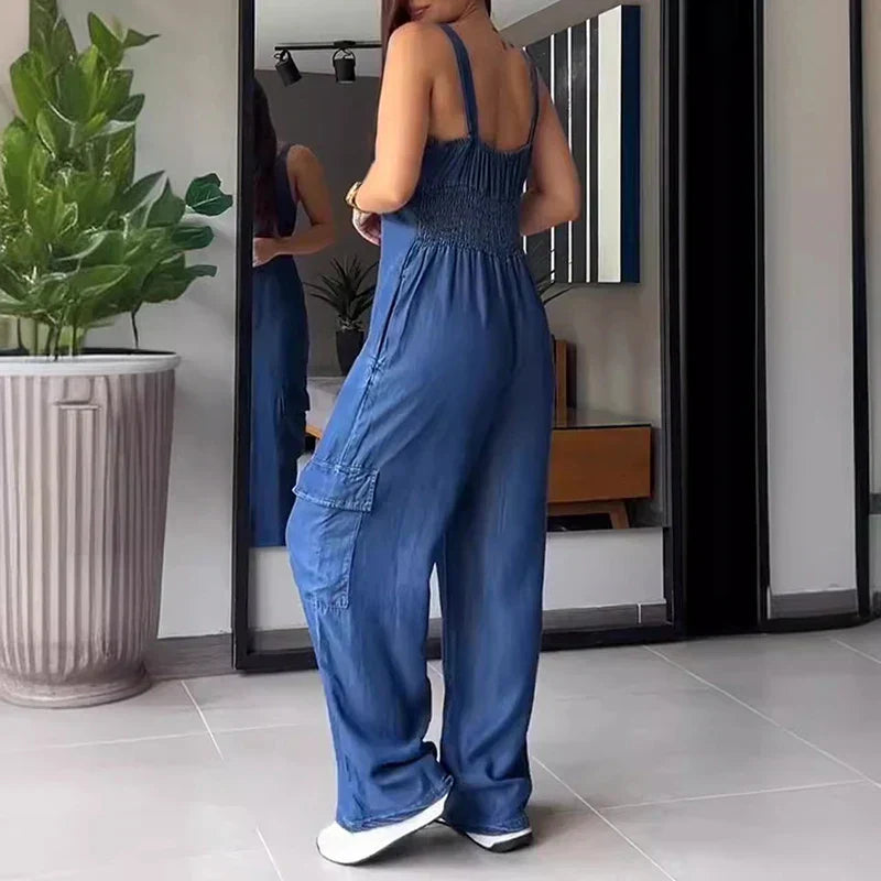 Gisela - Verführerischer Jumpsuit aus weichem Denim