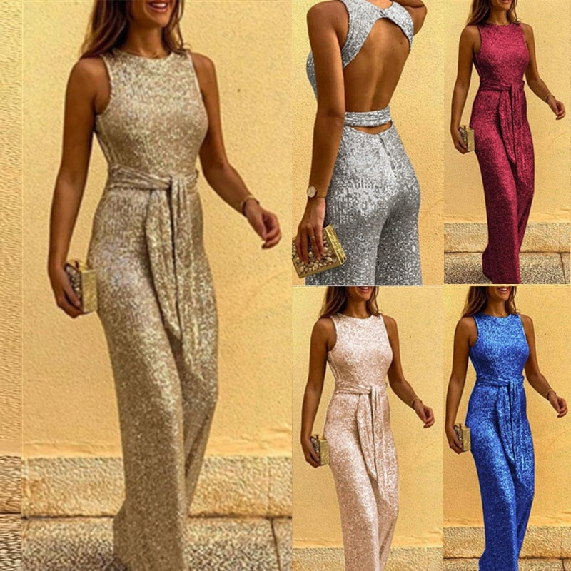 Cenara - Jumpsuit mit einer Schulter und verstellbarer Taille